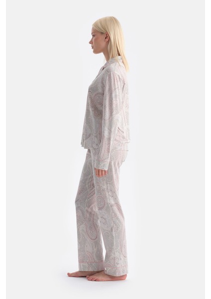 Şal Desenli Gömlek Pantolon Takım modelleri