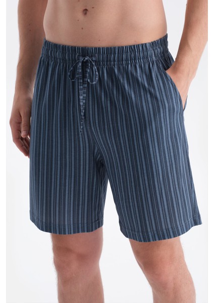 Kısa Kollu Altı Çizgili Tişört Şort Takım indirimleri