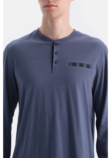 Uzun Kollu Pat ve Cep Detaylı Tişört Pantolon Takım indirimleri