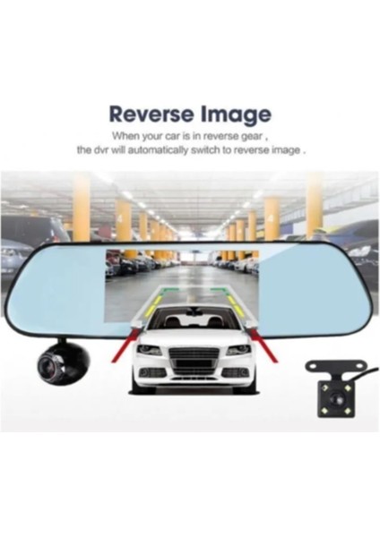 3 Kameralı Dokunmatik Ayna Araç Geri Kamerası Kingboss SL-D211 Full Hd