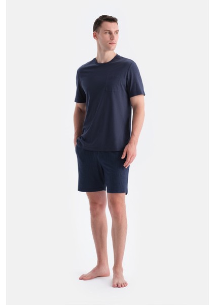 Kısa Kollu Cepli Tişört Şort Takım