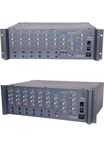 Cooper REV-400T USB 400 Watt Hat Trafolu Reverbli Cami Anfisi ve Çok Amaçlı Power Mixer