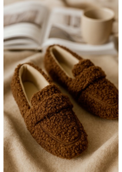 Ultra Yumuşak Peluş Kadın Ev Babeti Ses Yapmaz Hafif Taban Panduf