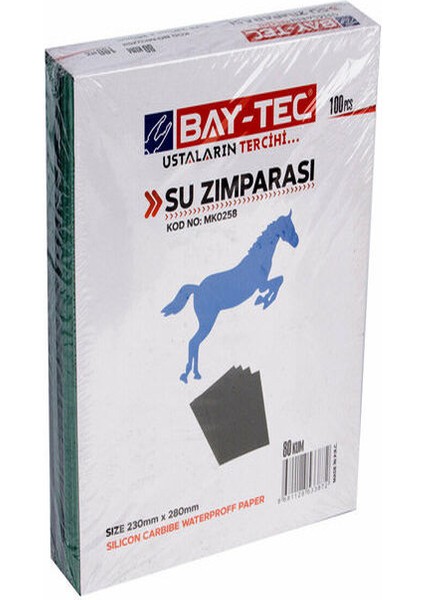 Su Zımparası 80KUM 230MMX280MM MK0258 3872 100 Adet Erpilsan Elektronik