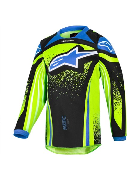 Kid Racer Nomur Çocuk Off-Road Motosiklet Jerseyi Sarı Mavi