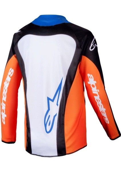 Racer Melt Off-Road Genç Motosiklet Jerseyi Oranj Mavi Beyaz fiyatları