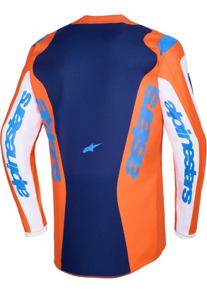 Fluid Grid Off-Road Motosiklet Jerseyi Oranj Mavi Beyaz fiyatları