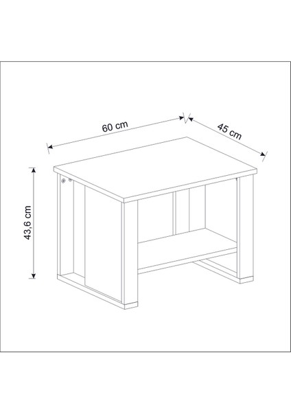 Boss Ofis Sehpası Antrasit Kemençe, Orta Sehpa, Dekoratif Sunum Sehpası fiyatları