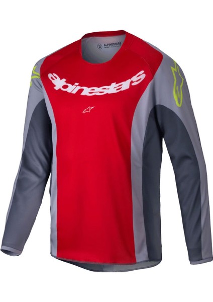 Racer Melt Off-Road Genç Motosiklet Jerseyi Kırmızı Gri