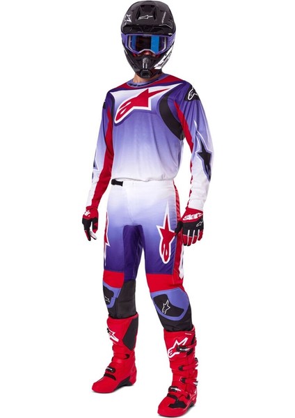 Fluid Wurx Kros Motosiklet Pantolonu Mavi Kırmızı indirimleri