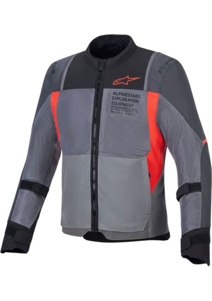 St-2 Air Korumalı Motosiklet Montu Gri Kırmızı Siyah