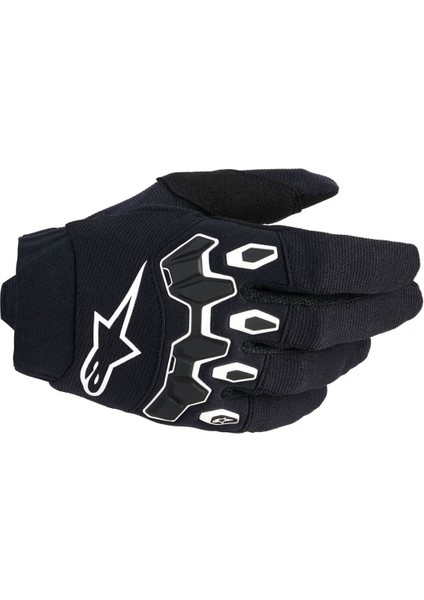 Full Bore V2 Çocuk ve Genç Için Kros Motosiklet Eldiveni Siyah Beyaz