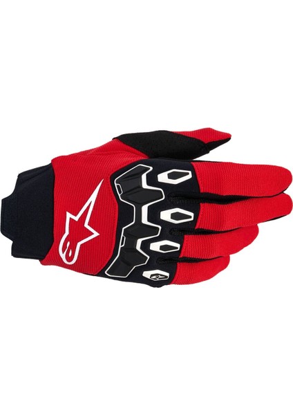 Full Bore V2 Kros Motosiklet Eldiveni Kırmızı Siyah Beyaz