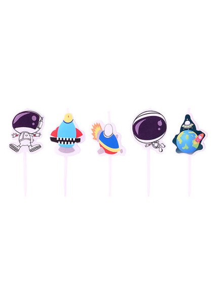 Uzay Şekilli Mum 5 Adet fiyatları