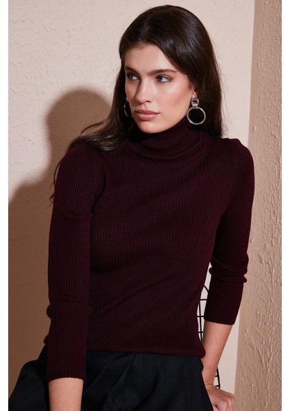 Fitilli Regular Fit Balıkçı Yaka Soft Akrilik Kazak Bayan Kazak 4614102