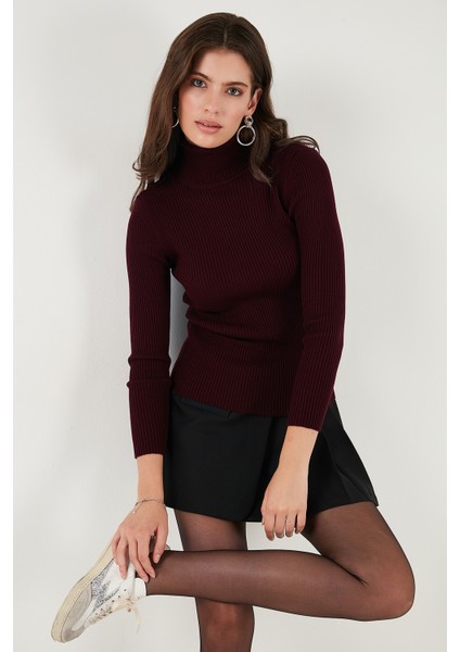 Fitilli Regular Fit Balıkçı Yaka Soft Akrilik Kazak Bayan Kazak 4614102 indirimleri