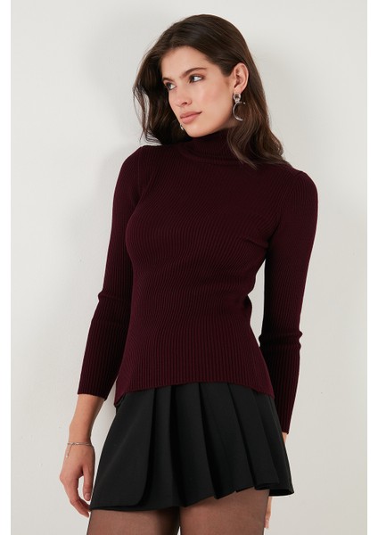 Fitilli Regular Fit Balıkçı Yaka Soft Akrilik Kazak Bayan Kazak 4614102