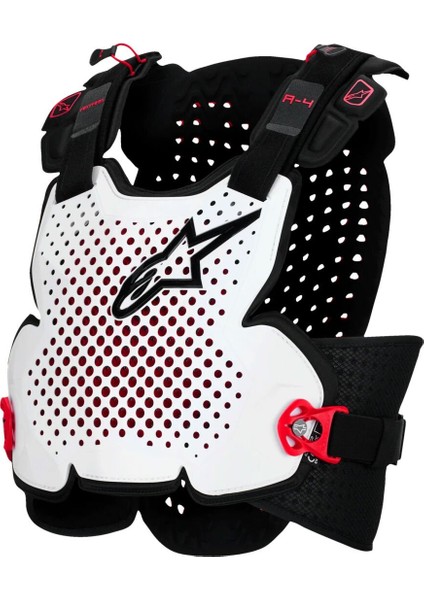 A-4 Plasma Göğüs ve Sırt Koruması Siyah Beyaz Kırmızı