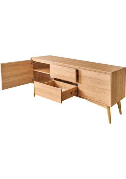 Newham Konsol - Karina Meşe / Natürel - 82X45X170 cm fırsatları