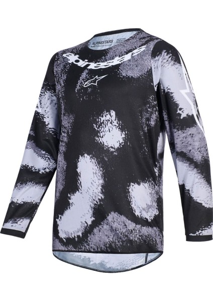 Youth Fluid Lahnd Genç Off-Road Motosiklet Jerseyi Gri Kamo