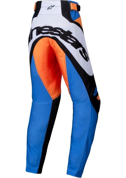 Youth Racer Melt Off-Road Motosiklet Pantolonu Oranj Mavi Beyaz fiyatları