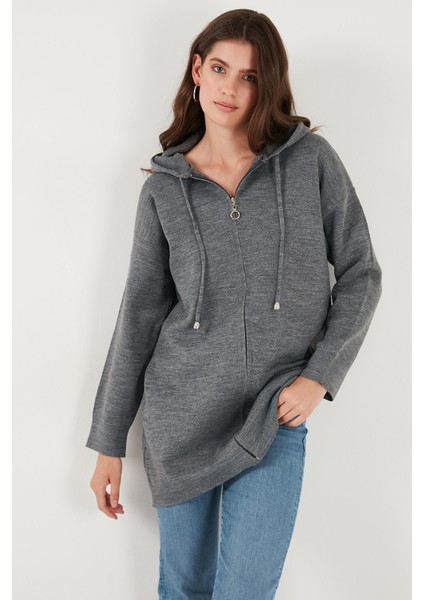 Modest Regular Fit Kapüşonlu Tesettür Triko Hırka Bayan Hırka 4616176 fırsatları