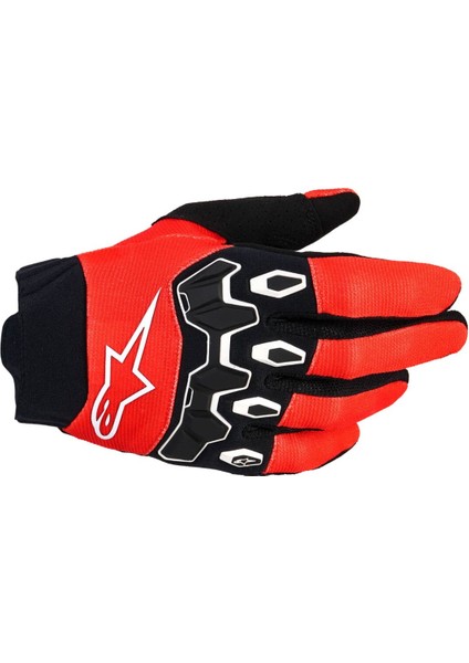 Full Bore V2 Çocuk ve Genç Için Kros Motosiklet Eldiveni Kırmızı Siyah