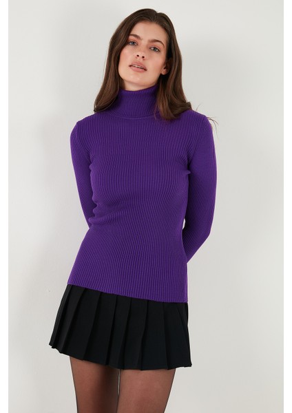 Fitilli Regular Fit Balıkçı Yaka Soft Akrilik Kazak Bayan Kazak 4614102 fırsatları