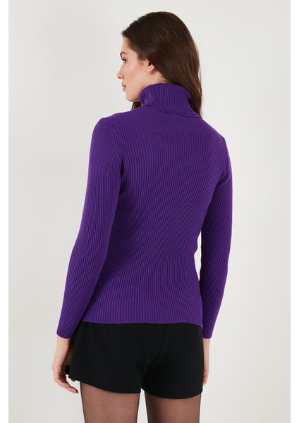 Fitilli Regular Fit Balıkçı Yaka Soft Akrilik Kazak Bayan Kazak 4614102