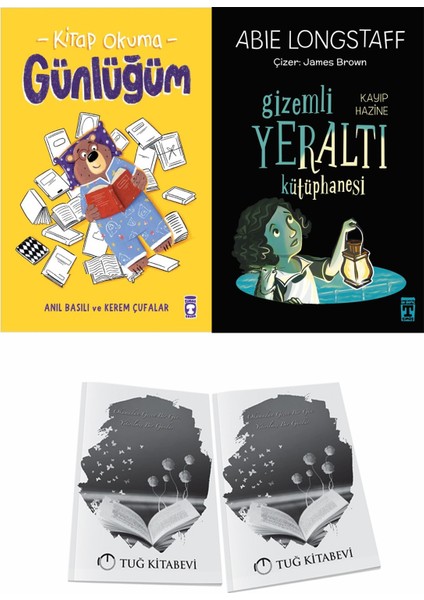 Kitap Okuma Günlüğüm ve Gizem Li Yeraltı Kütüphanesi 4 Kayıp Hazine + Hediyeli
