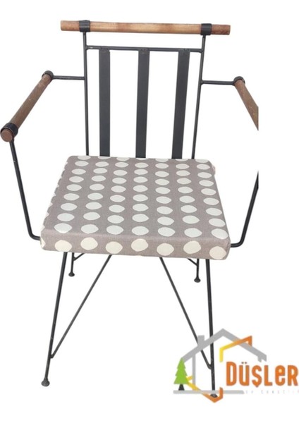 40X40 Krem Puantiyeli Kahverengi Su ve Leke Itici Fermuarlı Bağcıklı Krem Biyeli Sandalye Minderi fiyatları