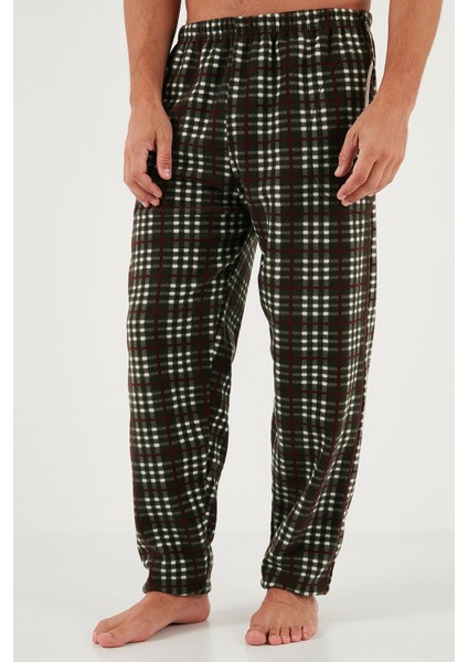 Regular Fit Bisiklet Yaka Kışlık Yumuşak Dokulu Polar Pijama Takımı Erkek Pijama Takımı 6096100