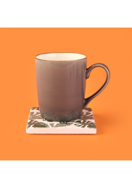 Kitchen Yapraklı Taş Bardak Altlığı - Renkli - 10X10 cm fiyatları