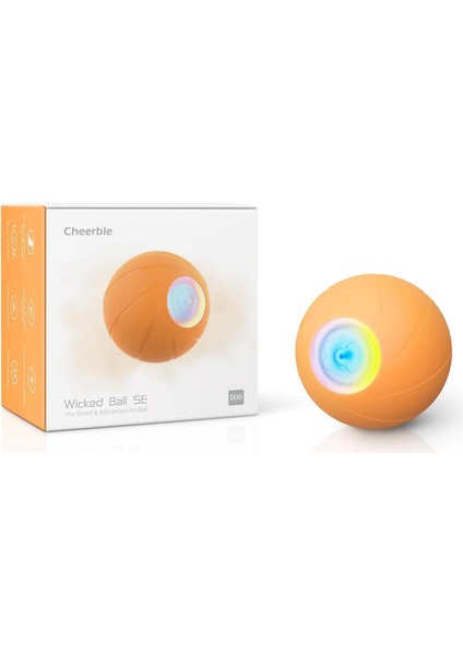 Şarjlı Akıllı İneraktif Köpek Oyun Topu, Turuncu S 5,5 Cm