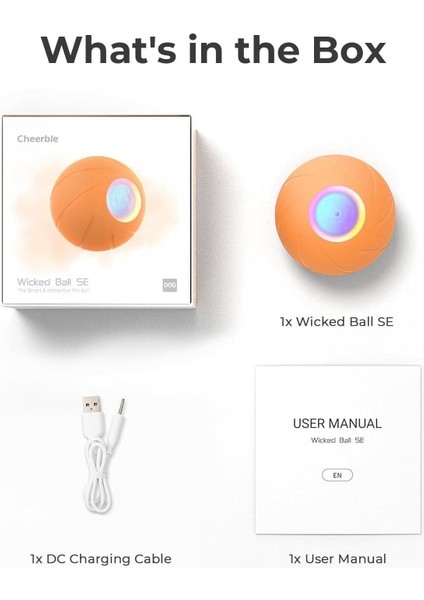 Şarjlı Akıllı İneraktif Köpek Oyun Topu, Turuncu S 5,5 Cm modelleri