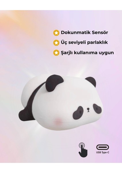 Silikon Panda Gece Lambası modelleri