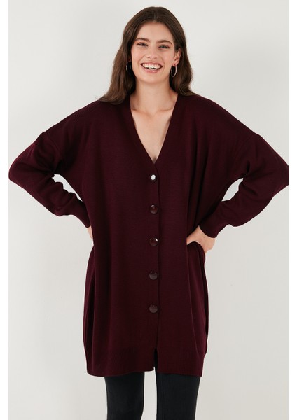 V Yaka Düğmeli Triko Hırka Bayan Hırka 4616031 fırsatları