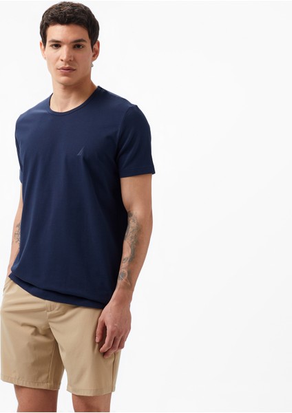 Erkek Lacivert T-Shirt V35009T.4NV