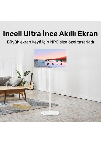 SW2495T 24'' Full HD 8/128GB Android Dokunmatik Şarjlı Taşınabilir Smart Led Ekran fiyatları