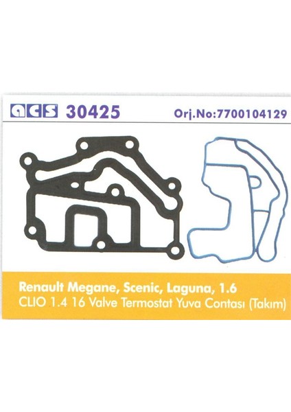 ACAR30425 - Termostat Yuva Contası Megane Laguna 1.4 1.6 16V K4M-K4J