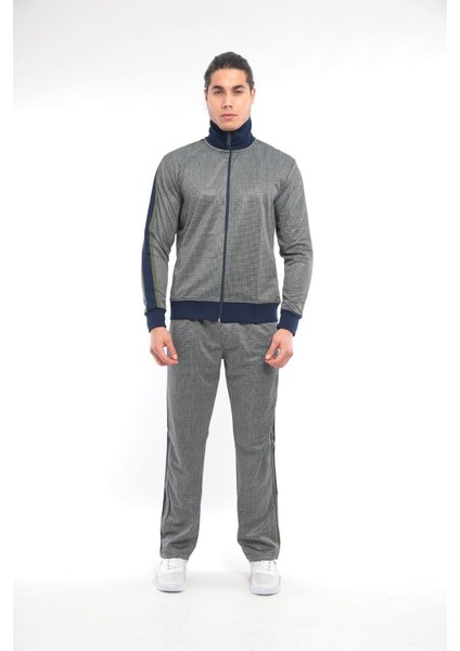 Erkek Vizon Dik Yaka Digital Baskılı Eşofman Takımı modelleri