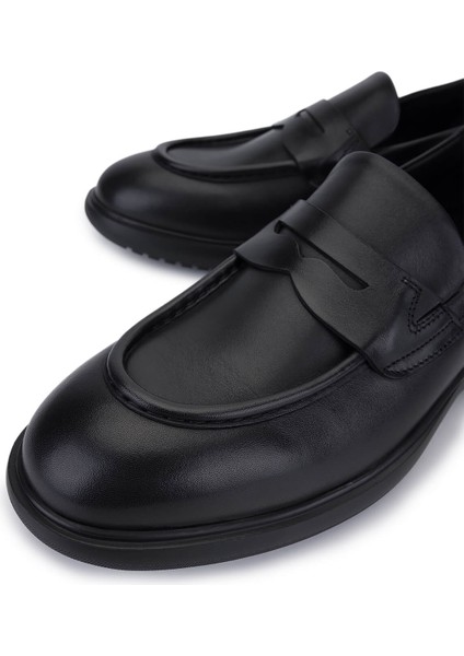 Erkek Hakiki Deri Siyah Casual Ayakkabı 664 46202A Erk Ayk SK25-26 Nero modelleri