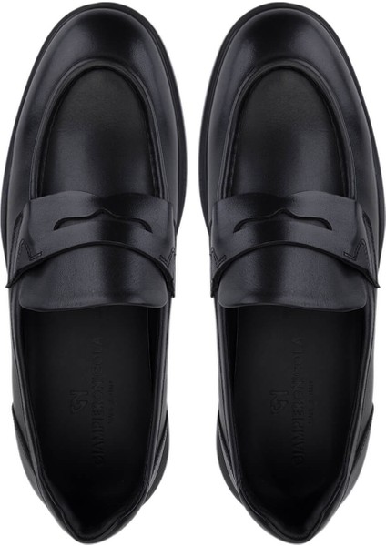 Erkek Hakiki Deri Siyah Casual Ayakkabı 664 46202A Erk Ayk SK25-26 Nero indirimleri