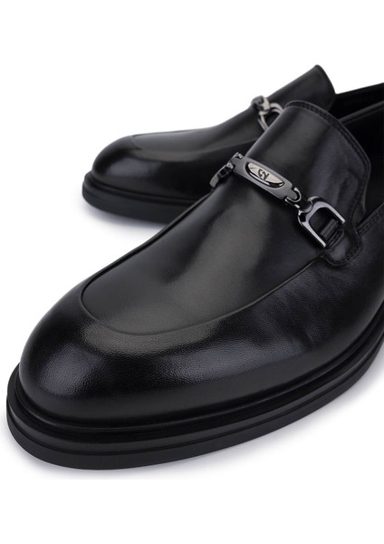Erkek Hakiki Deri Siyah Casual Ayakkabı 664 46506A Erk Ayk SK25-26 Nero modelleri