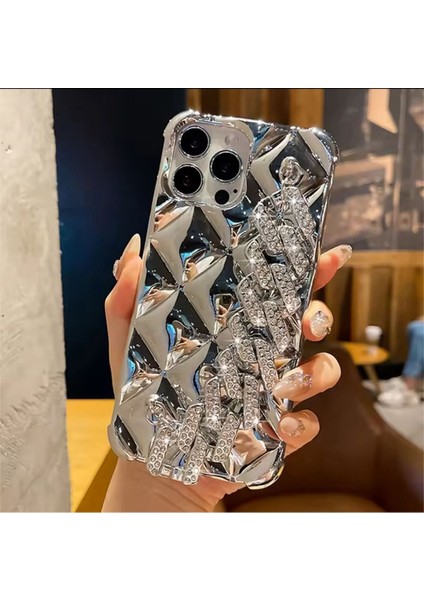 Iphone 14 Pro Taşlı Cep Telefonu Kılıfı