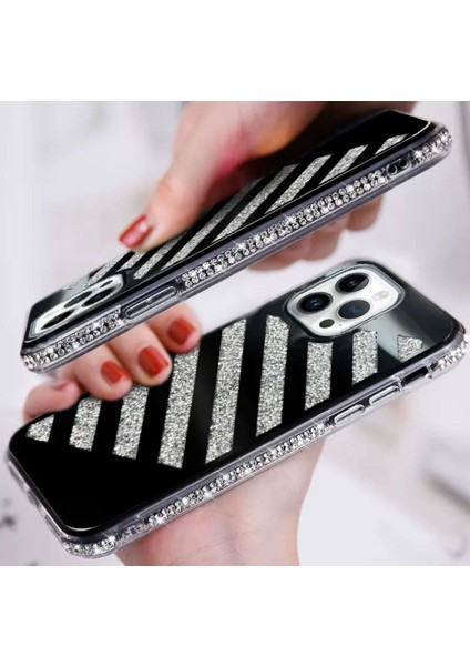 Iphone 14 Pro Max Taşlı Cep Telefonu Kapağı