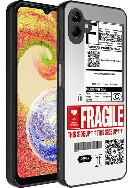 Galaxy A04 Kılıf Aynalı Desenli Kamera Korumalı Parlak Zıvo Mirror Kapak-Fragile