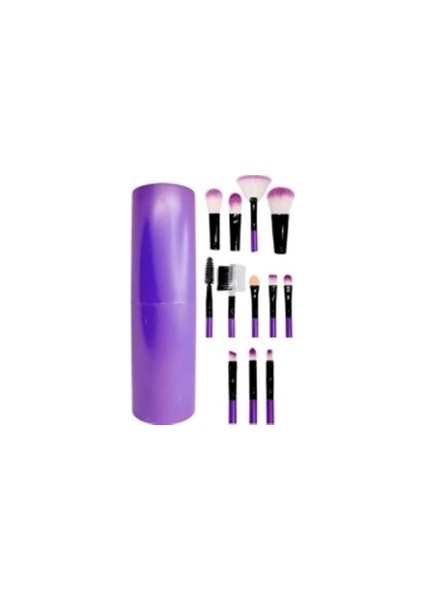 Silindir Makyaj Fırça Seti | Siyah Renk, Profesyonel 12’li Makyaj Fırçası + Taşıma Kutusu modelleri