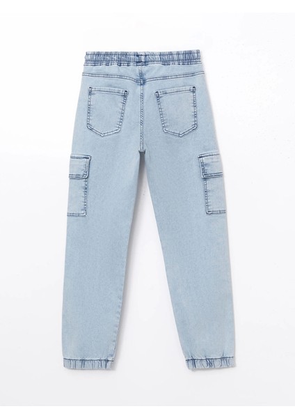 Lcw Kids Indigo Beli Lastikli Erkek Çocuk Kargo Jean Pantolon fırsatları