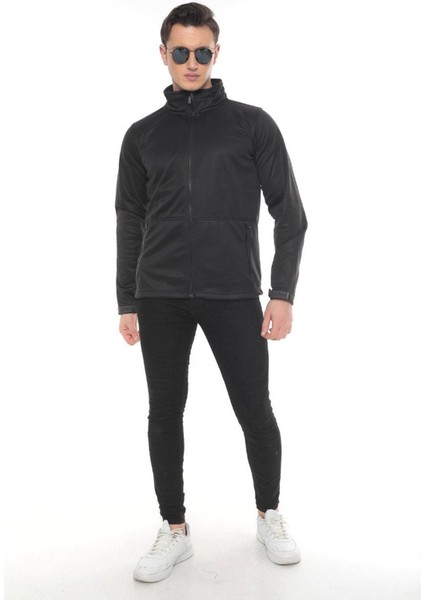 Erkek Fermuar Detaylı Softshell Eşofman Üstü